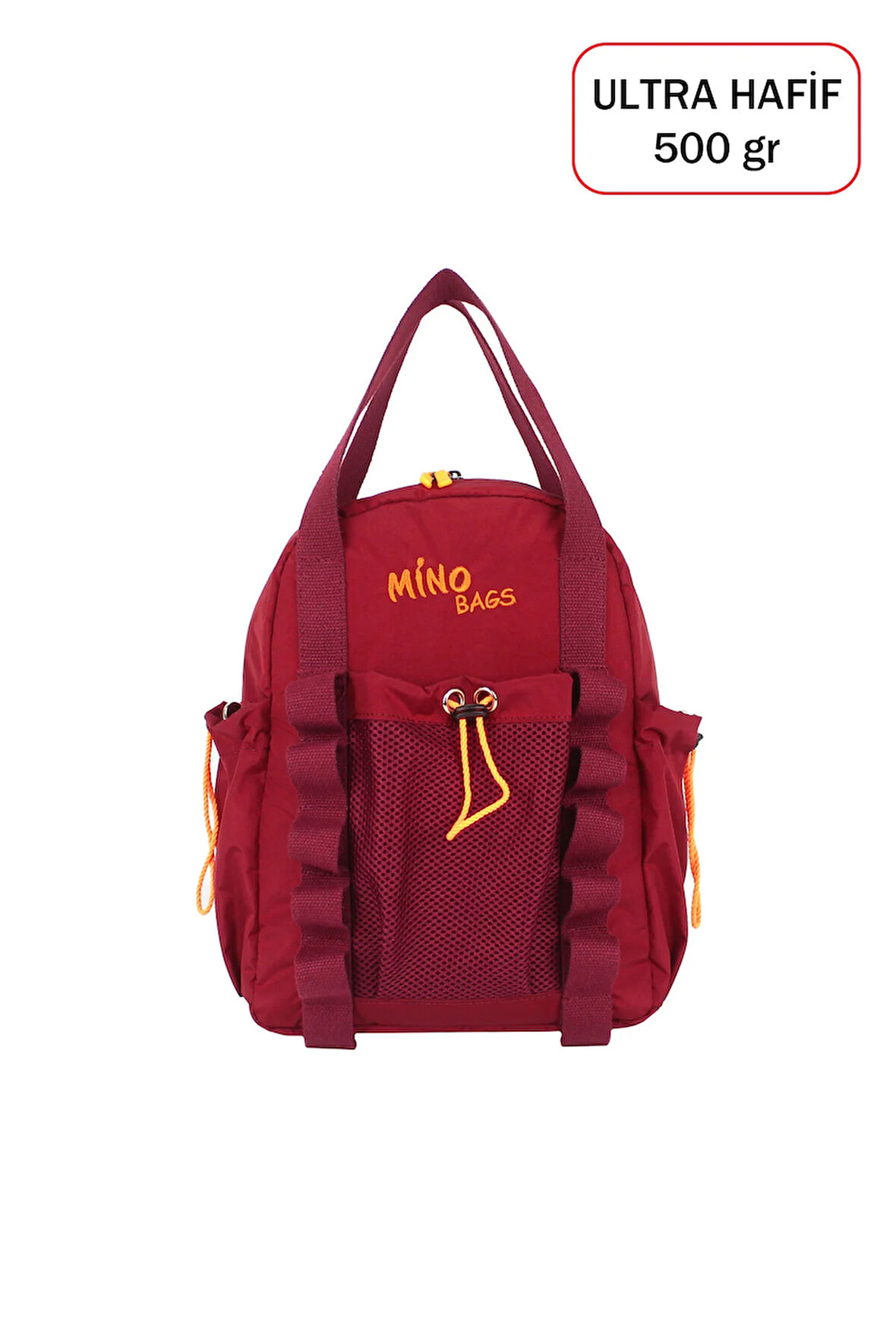 Fonksiyonel Ultra Hafif Bordo Kadın Sırt Çanta El ve Omuzda Kullanım Yeni Nesil Su İtici Kumaş