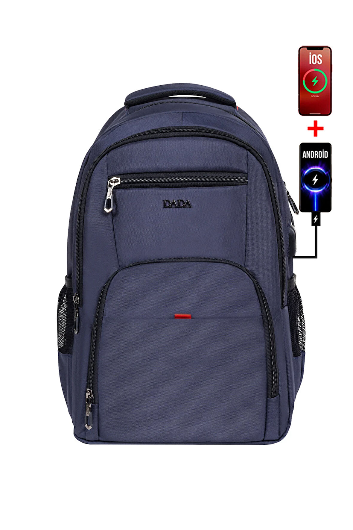 Apple Mocbook Uyumlu Usb Aparatlı Laptop Sırt Çantası 14 inç Darbe Emici Koruma Su Geçirmez Kumaş