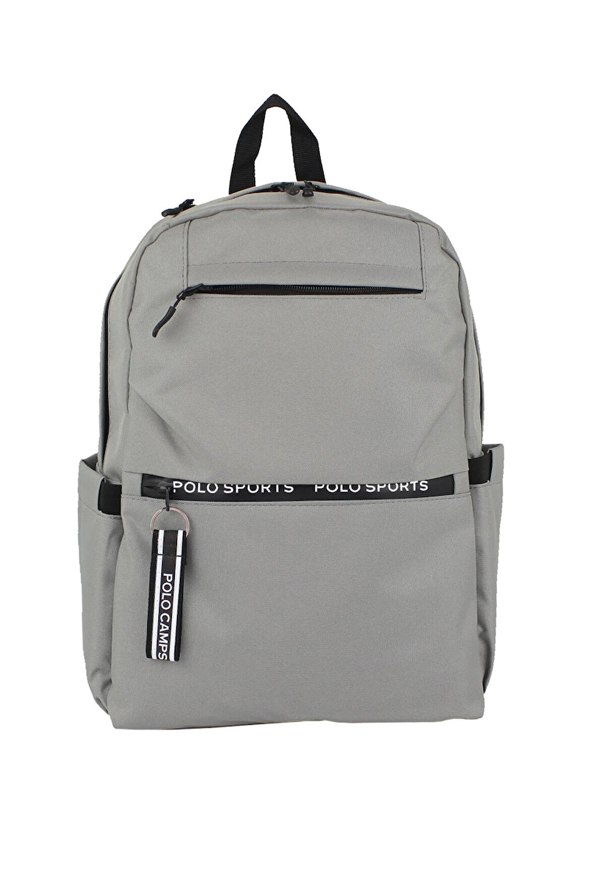 Gri Okul Sırt Çantası Ortaokul Lise Geniş İç Hacim Su Geçirmez Kumaş Yandan Cepli