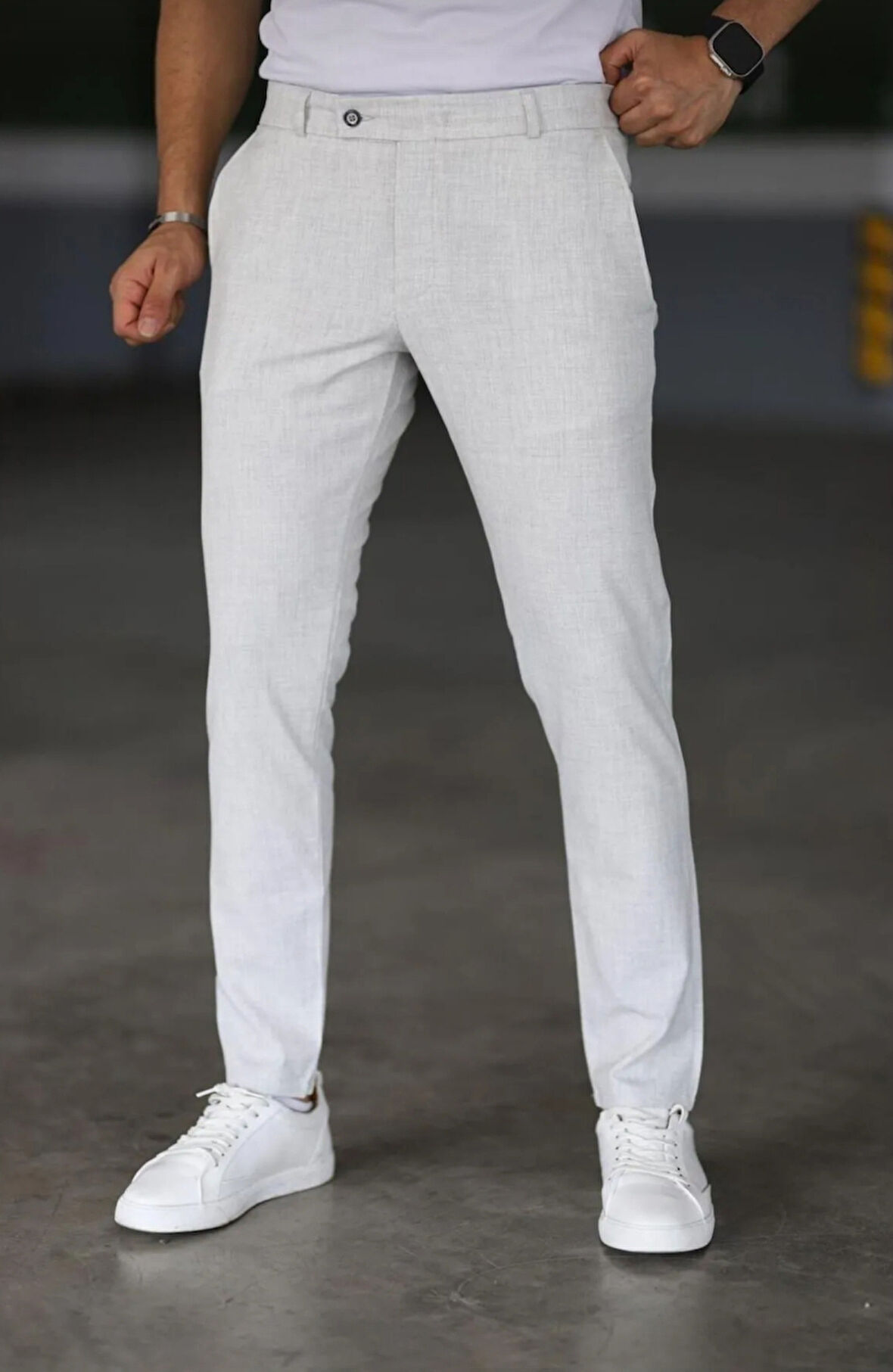 Italyan Kesim Dar Kalıp Kaliteli Esnek Likralı Bilek Boy Kumaş Pantolon
