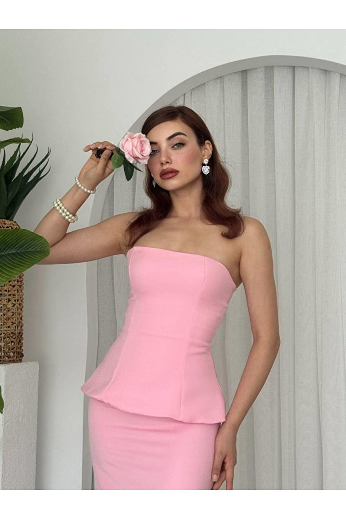 Spas Straplez Elbise