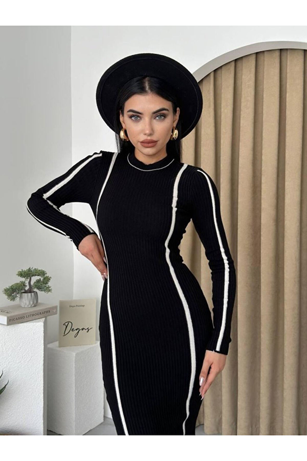 Ribbon Triko Elbise