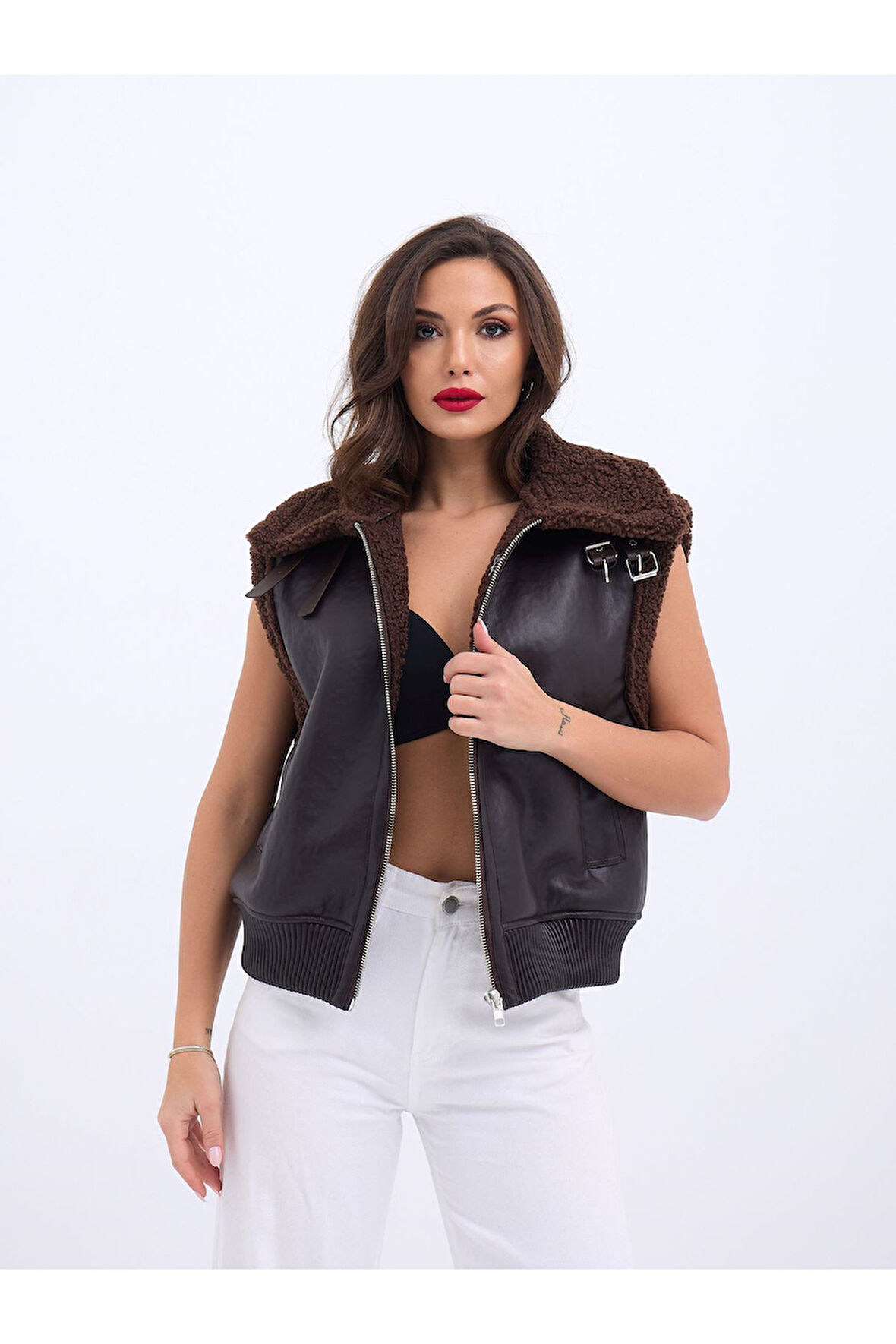 7259 YELEK-KOYU KAHVE