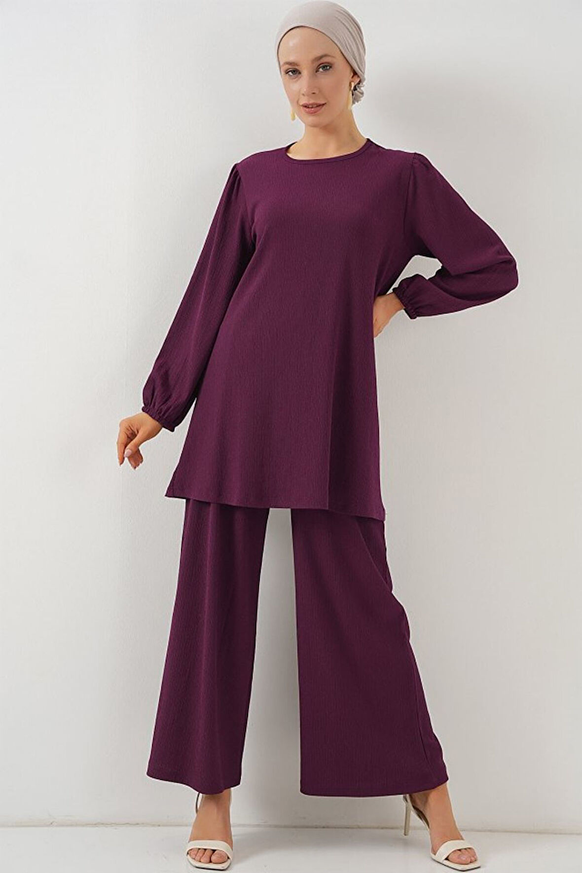 Tunik Pantolon Alt Üst Takım 6663 - Mor