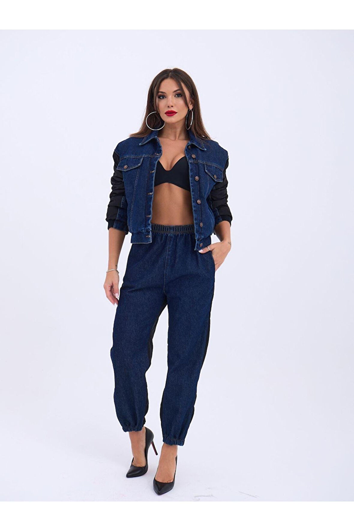 6627 KOT PANTOLON-MAVİ