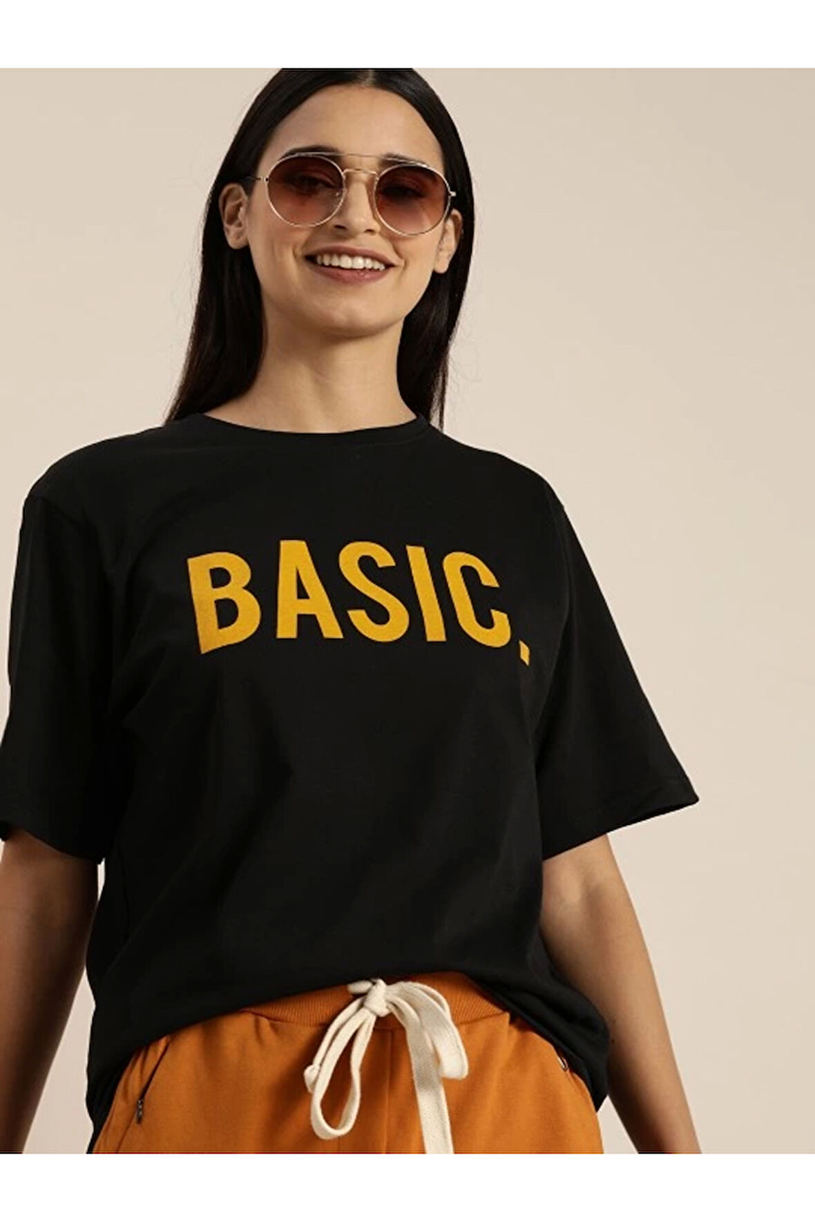 Baskılı T-shirt - Siyah