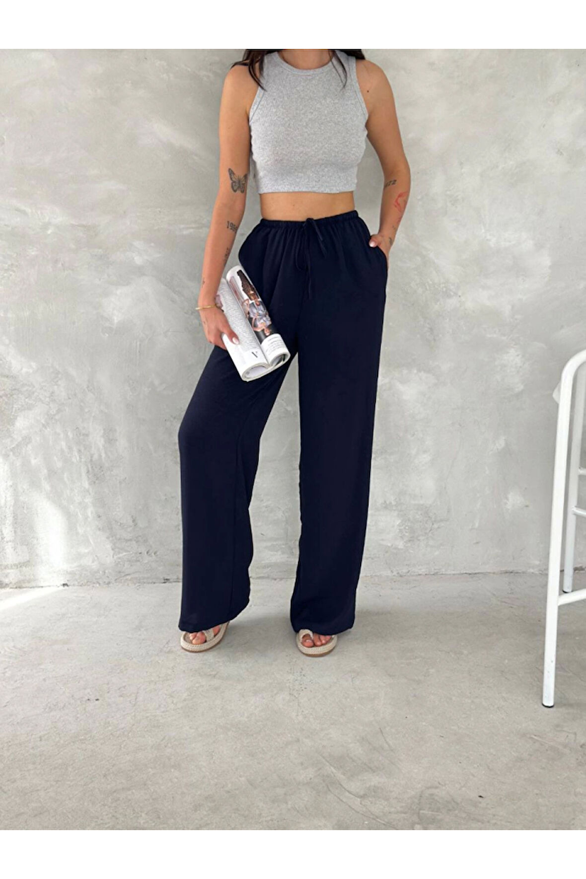 Ayrobin Oversize Pantalon - Lacivert