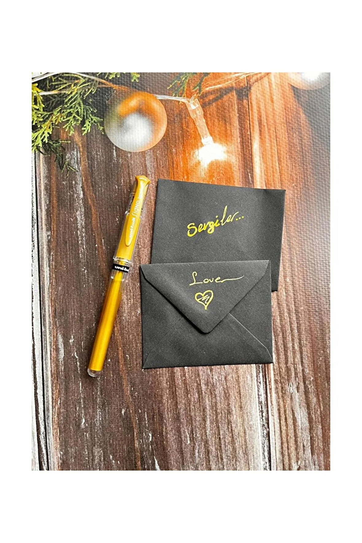 Uni ball Roller Davetiye Kalemi Renk Altın (1 Adet)