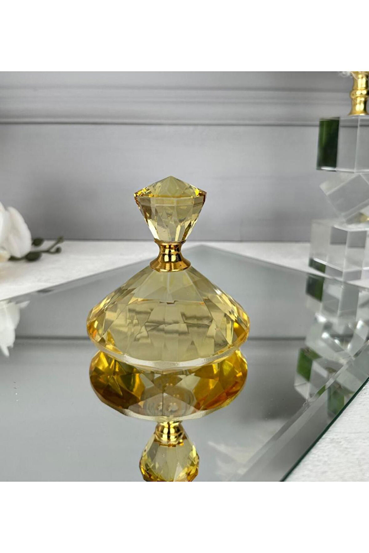 KRİSTAL ELMAS DEKOR ŞİŞE GOLD 10X11
