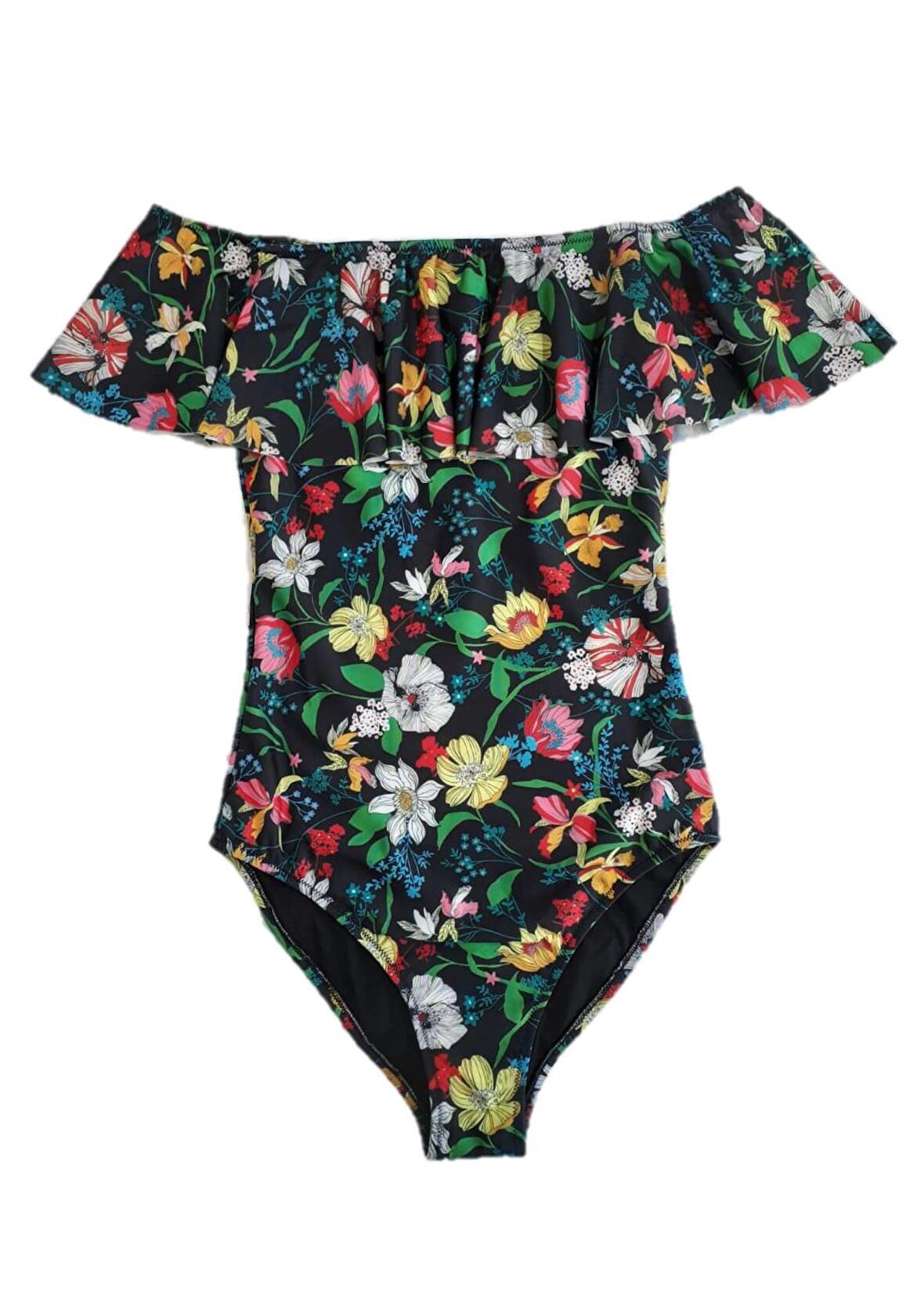 VOLANLI ÇİÇEKLİ MAYO DB20025M