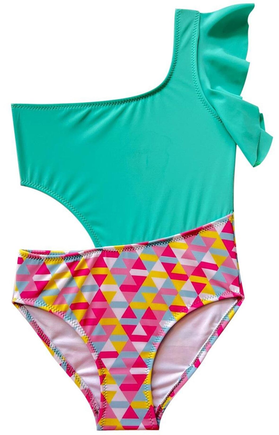 KOLU VOLAN DETAYLI KIZ ÇOCUK MAYO DB200566CM