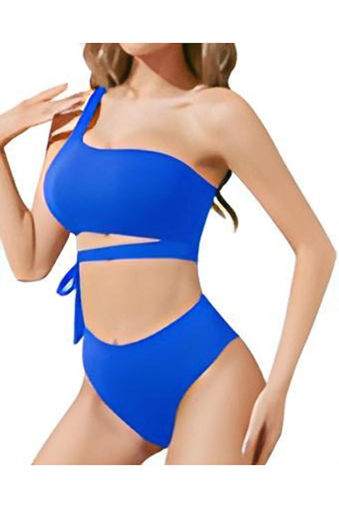 Bikini üstü yandan bağlama detaylı