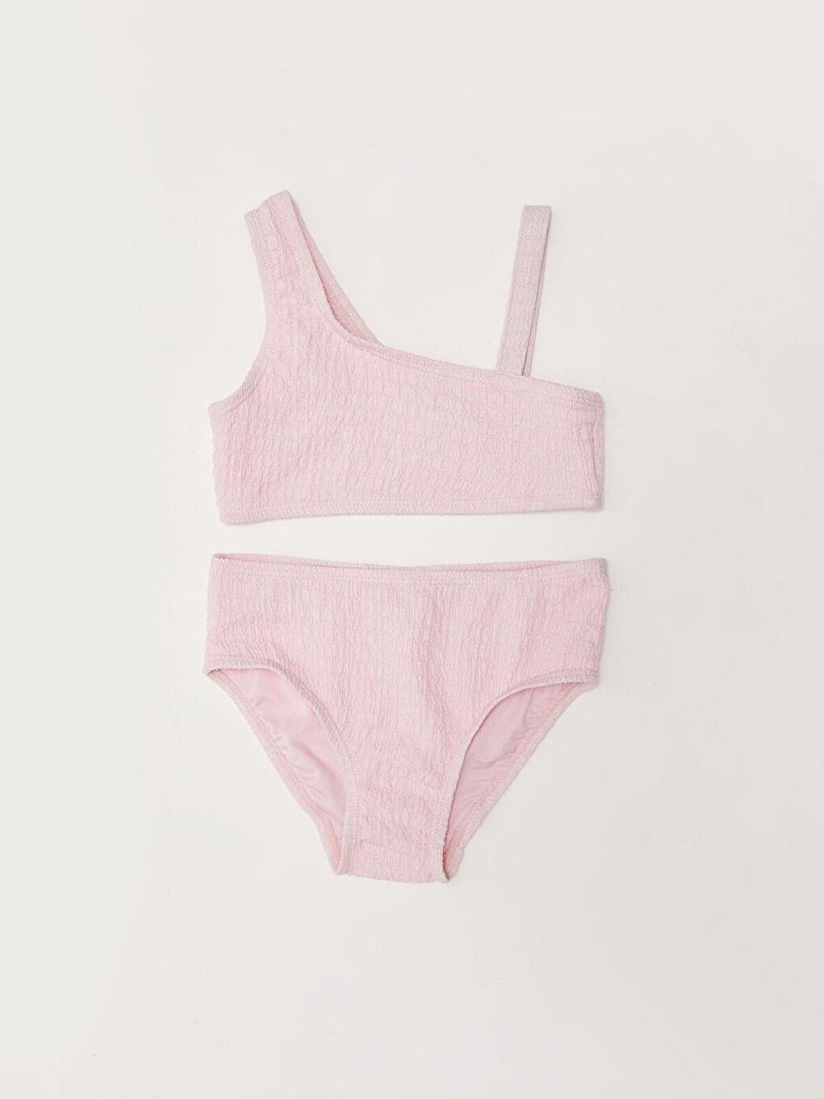 Dokulu kumaş kız çocuk bikini takım