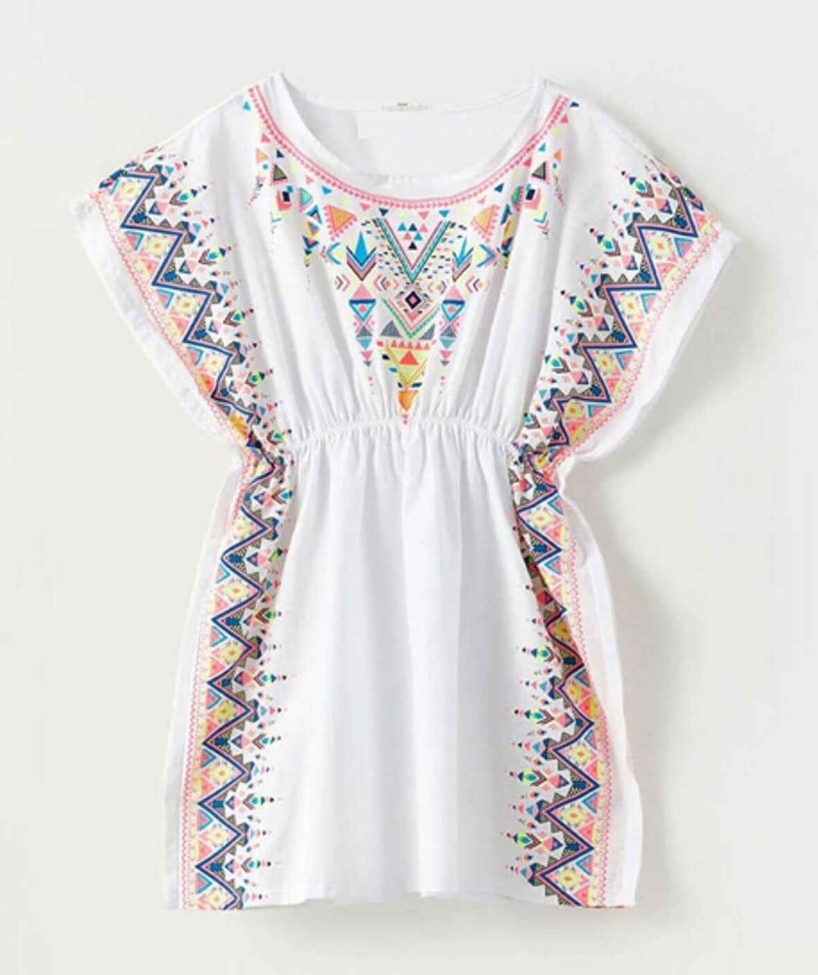 Beyaz baskılı dokuma kız çocuk Pareo DB200785PL