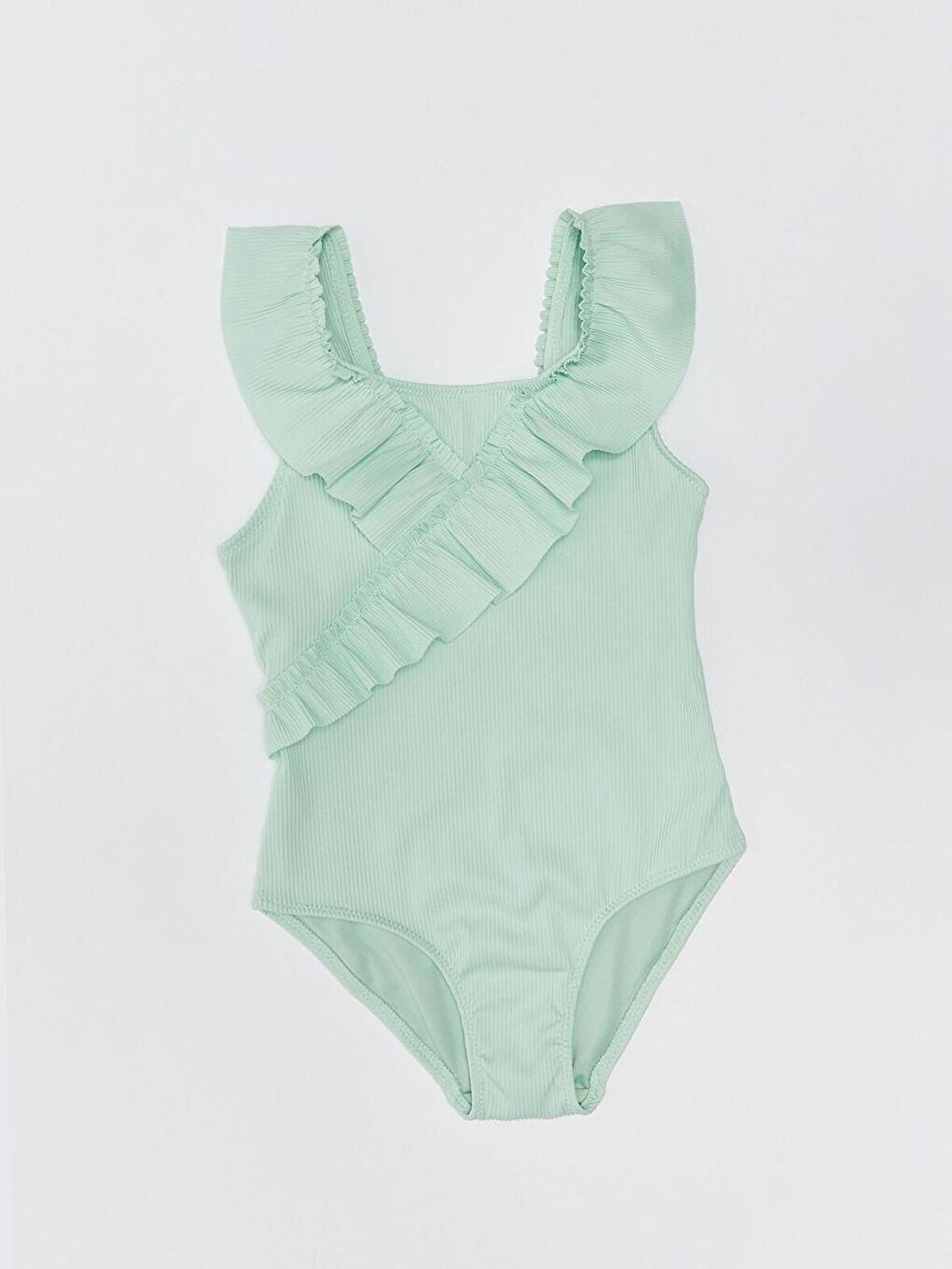 Fırfırlı Dokulu kumaş kız çocuk mayo DB200789CM