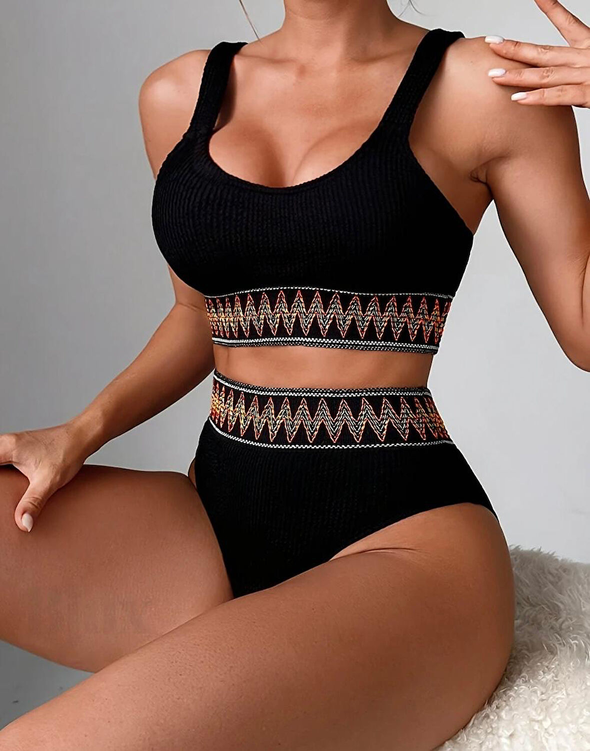 Zz lastikli bikini takım