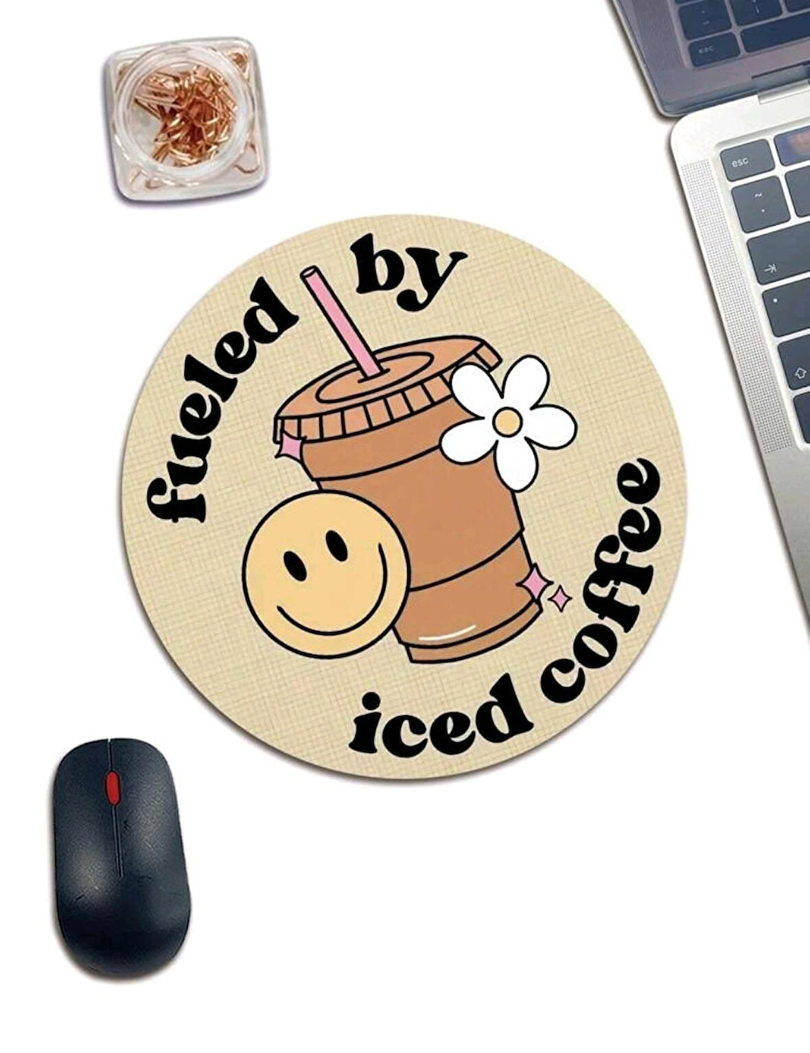 Fueled By Iced Coffee Yazılı Mouse Pad