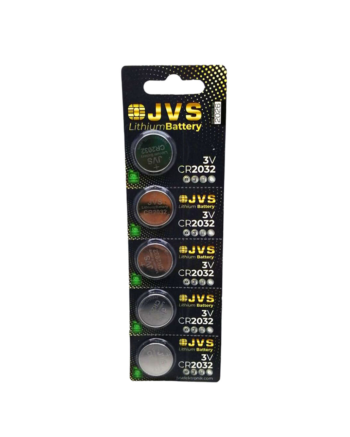 JVS CR2032 3V PARA PİLİ 5Lİ KART (4130)