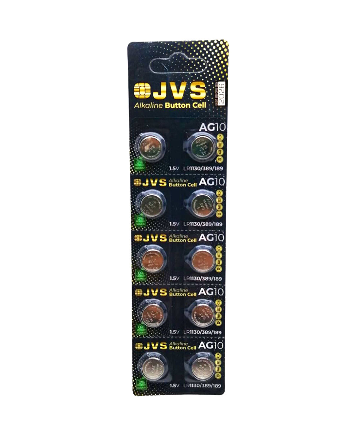 JVS AG10 1.5V LR1130 SAAT PİLİ 10LU KART (4130)