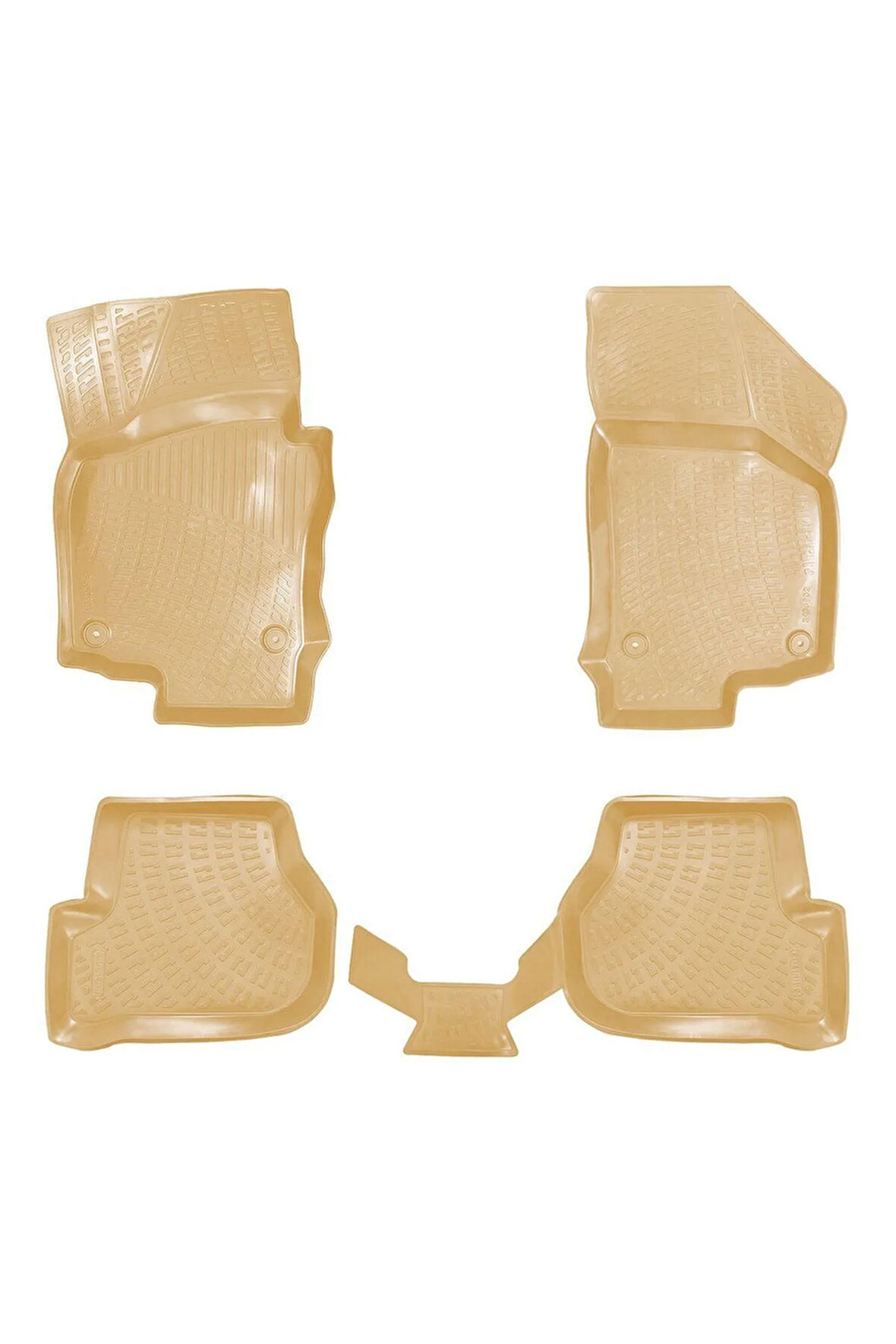 Volkswagen Golf 6 2010 Araca Özel Tasarım 3D Havuzlu Bej Paspas