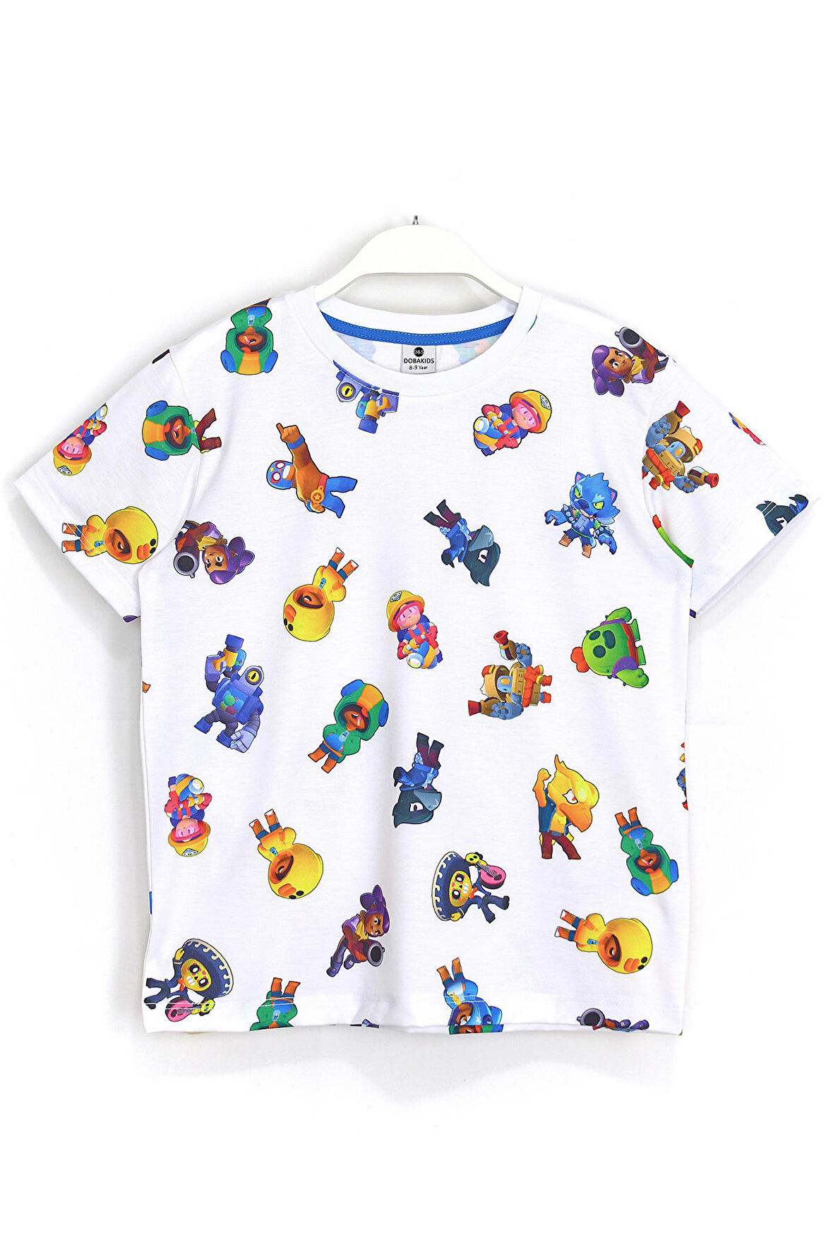 360 Derece 3D Erkek Çocuk Brawl Stars T-Shirt Beyaz