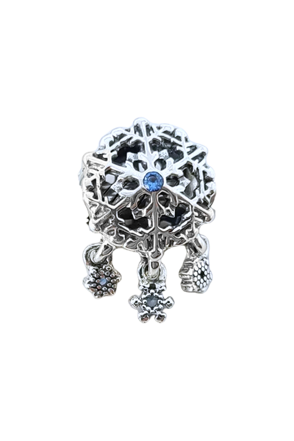 Buzlu Kar Tanesi Charm | 925 Ayar Gümüş