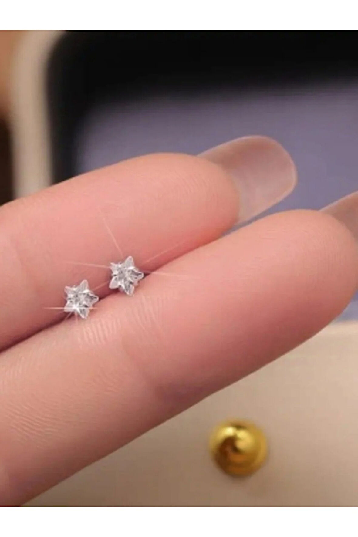 Cerrahi Çelik Yıldız Altın Tragus Helix Piercing