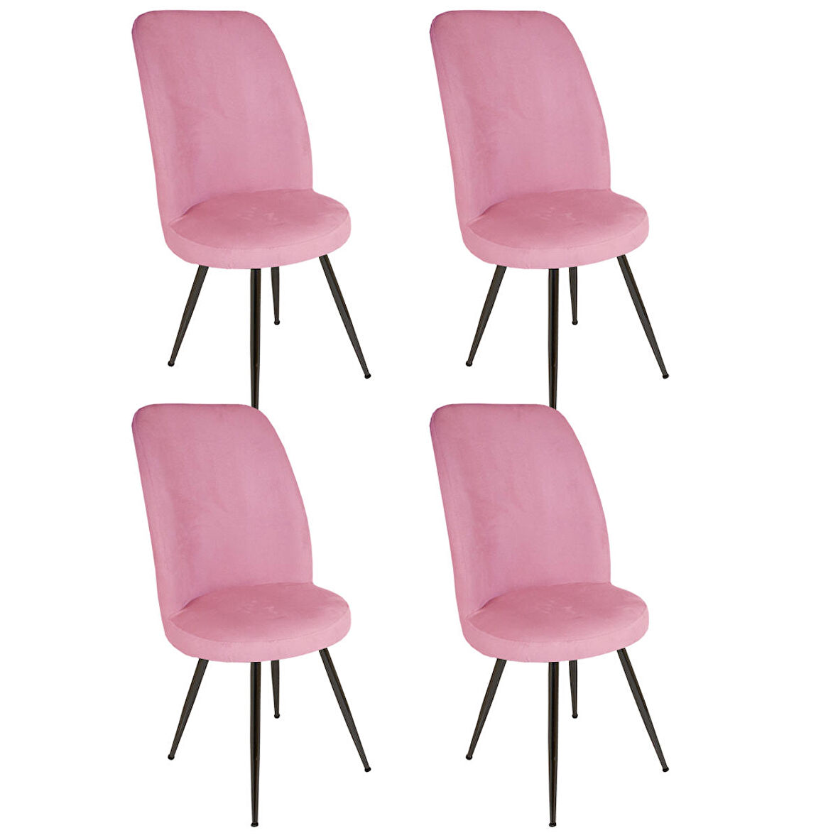 Saray Sandalye ESB 4 Adet - Pembe