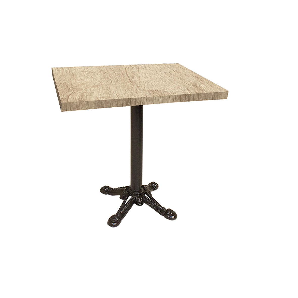 Çipa Kare Laminat Tabla Masa (80x80) - Rustic Light Oak