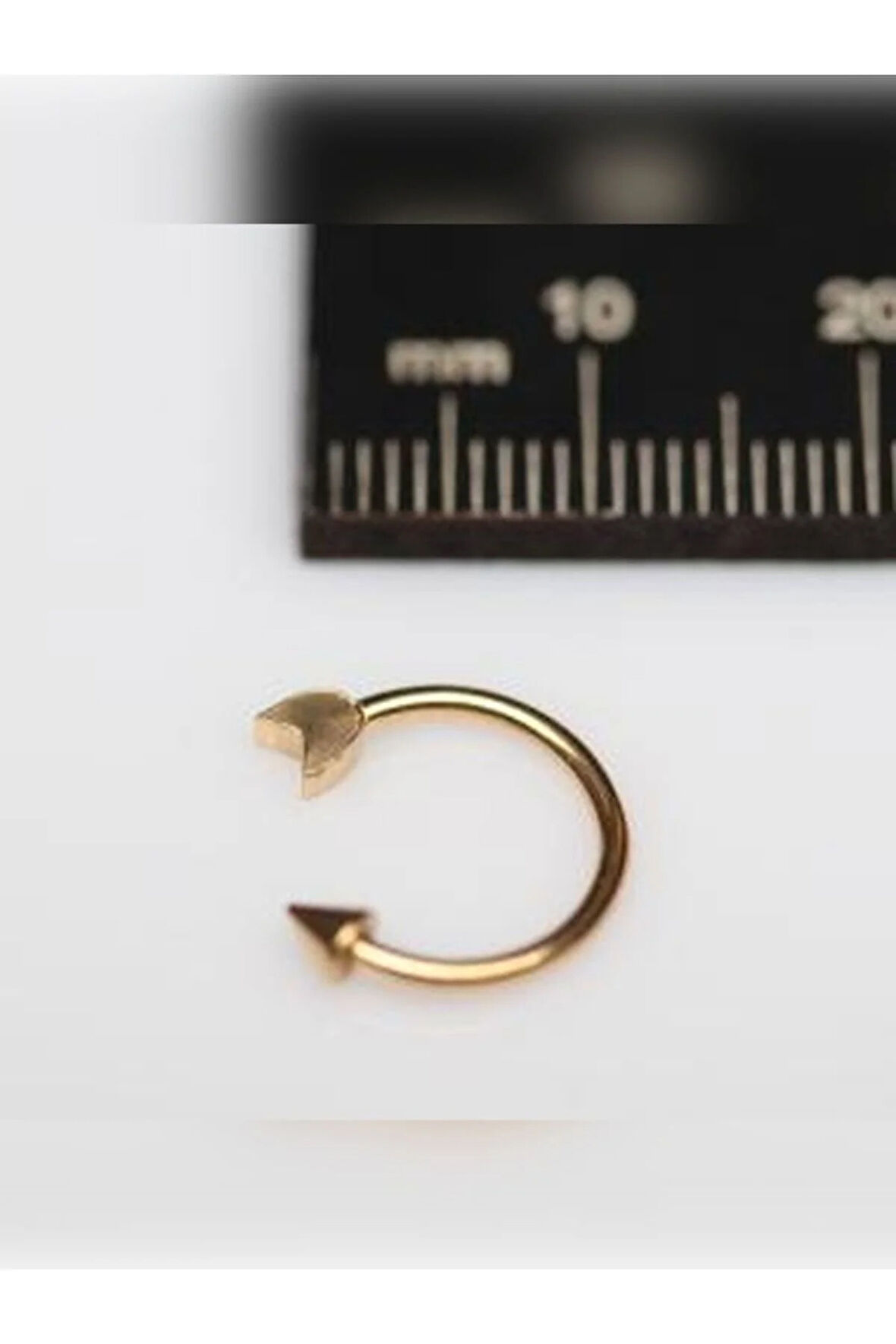 OK / Spayk 3mm x 10mm x 1.2mm Altın Halka Piercing,