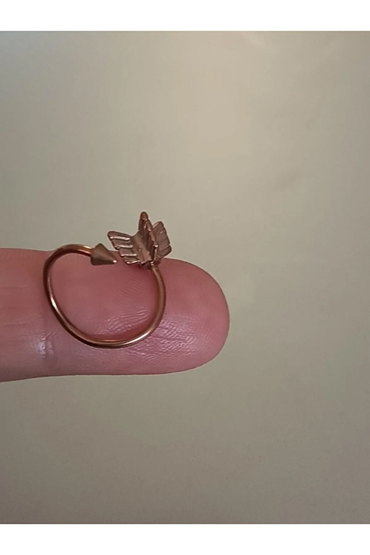 Cerrahi Çelik Spiral Ok Spayk 3mm X 12mm X 1.2mm Rose Halka Piercing