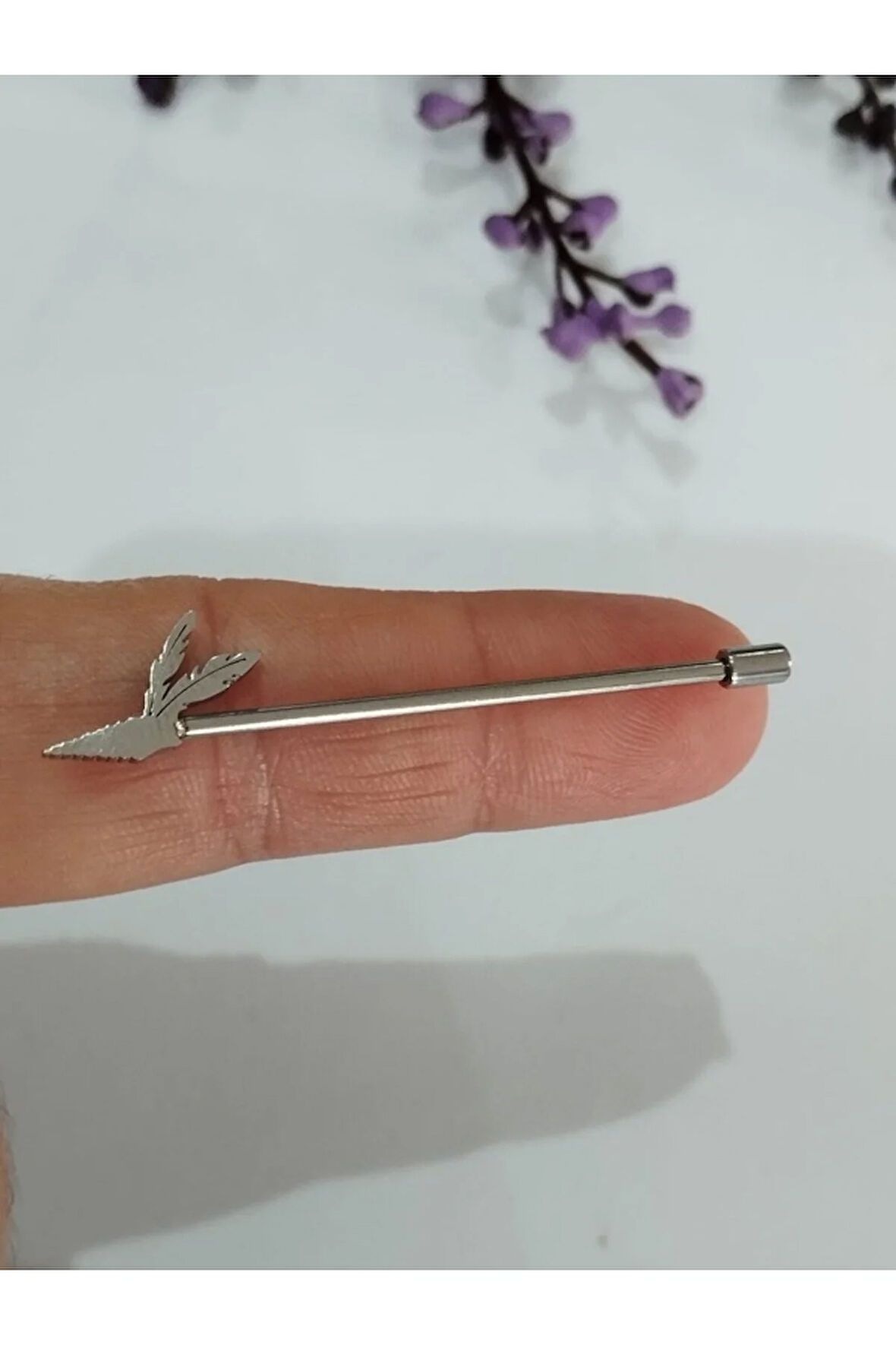 Cerrahi Çelik Mızrak Çelik Köprü Piercing,