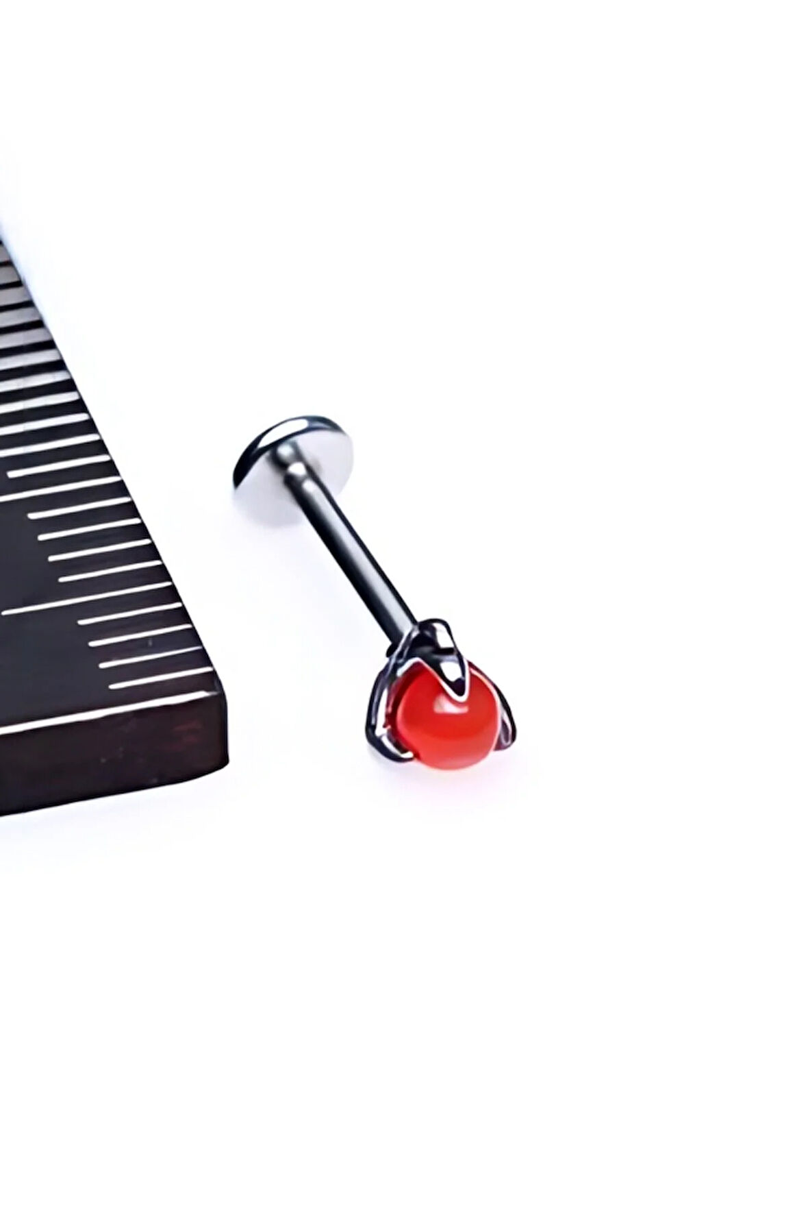 Pençe Doğal Taş Turuncu Çelik Tragus Piercing