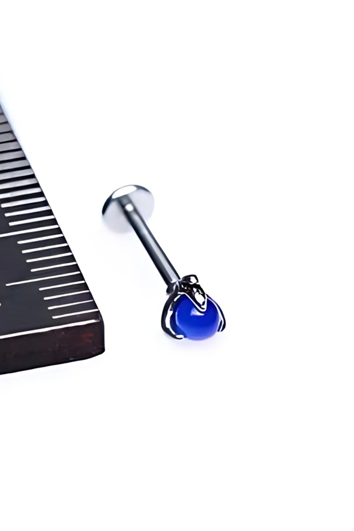 Pençe Doğal Taş Lacivert Çelik Tragus Piercing