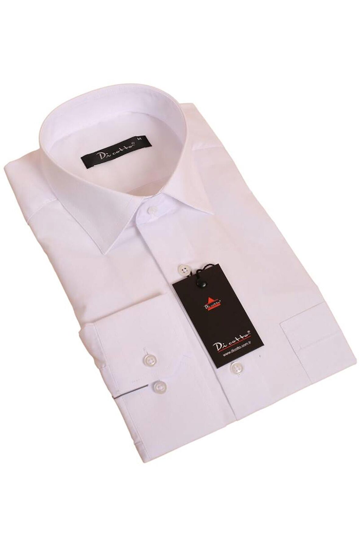 Beyaz Rahat Kesim Cepli Uzun Kol Regular Fit Erkek Gömlek  - 150-1