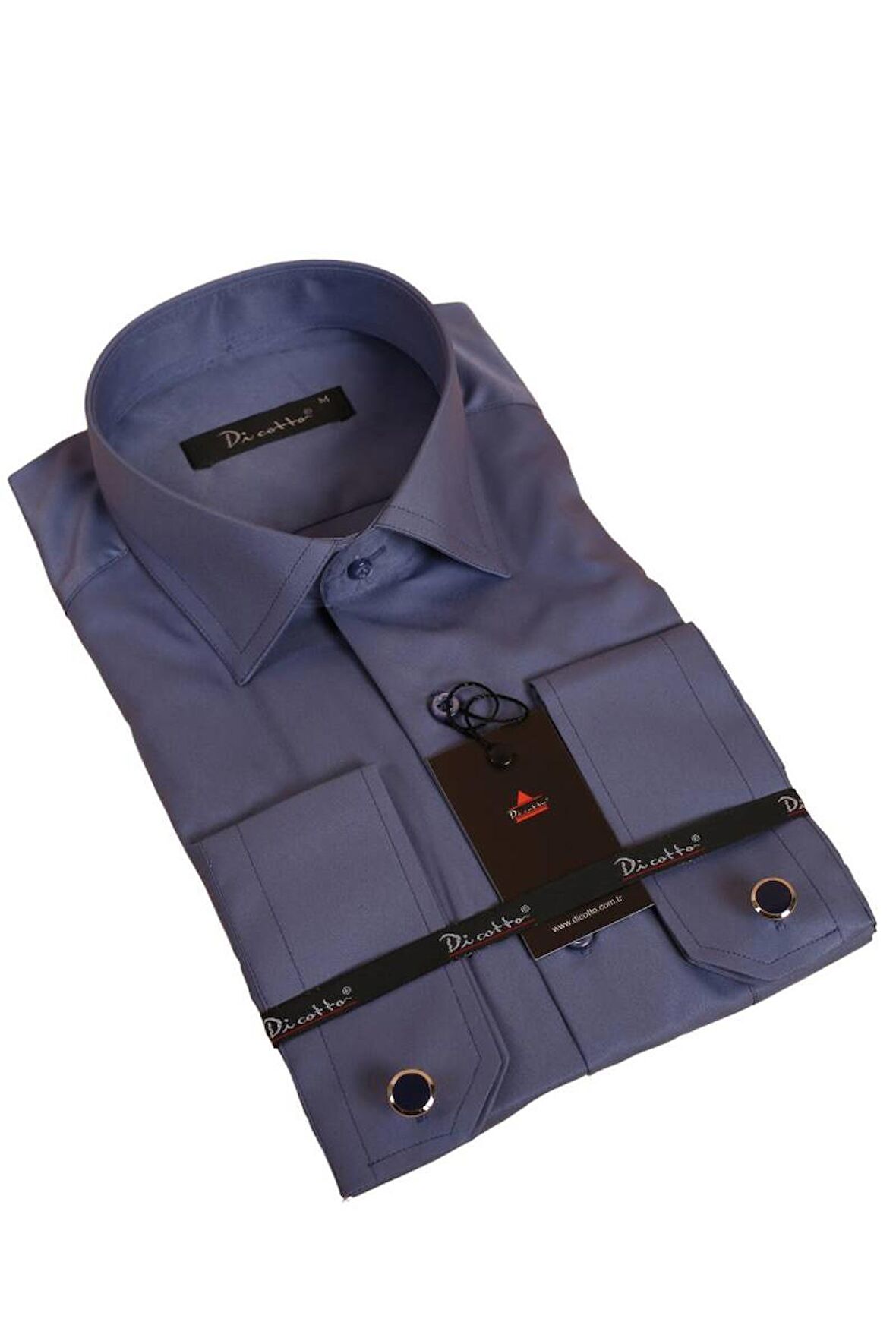 İndigo Rahat Kesim Micro Kumaş Kol Düğmeli Regular Fit Erkek Gömlek - 190-5