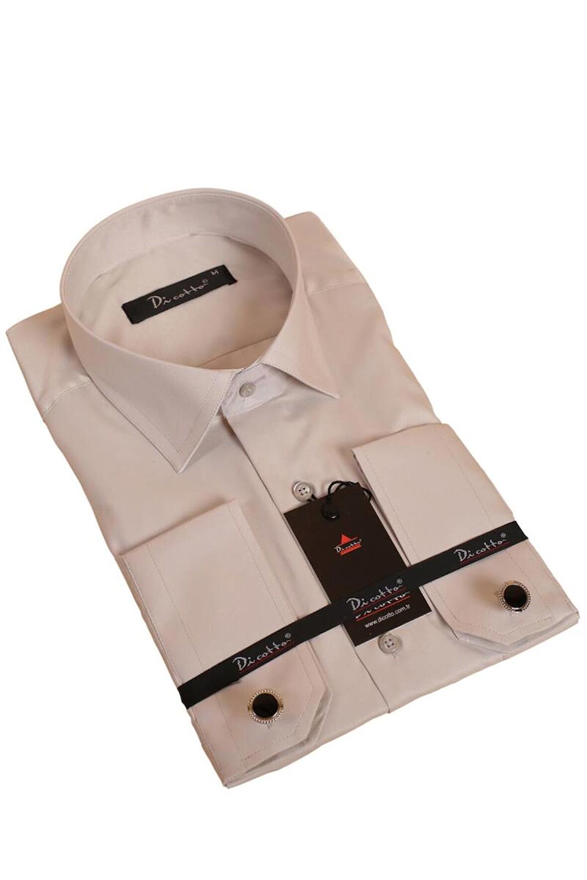 Açık Gri Rahat Kesim Micro Kumaş Kol Düğmeli Regular Fit Erkek Gömlek - 190-9