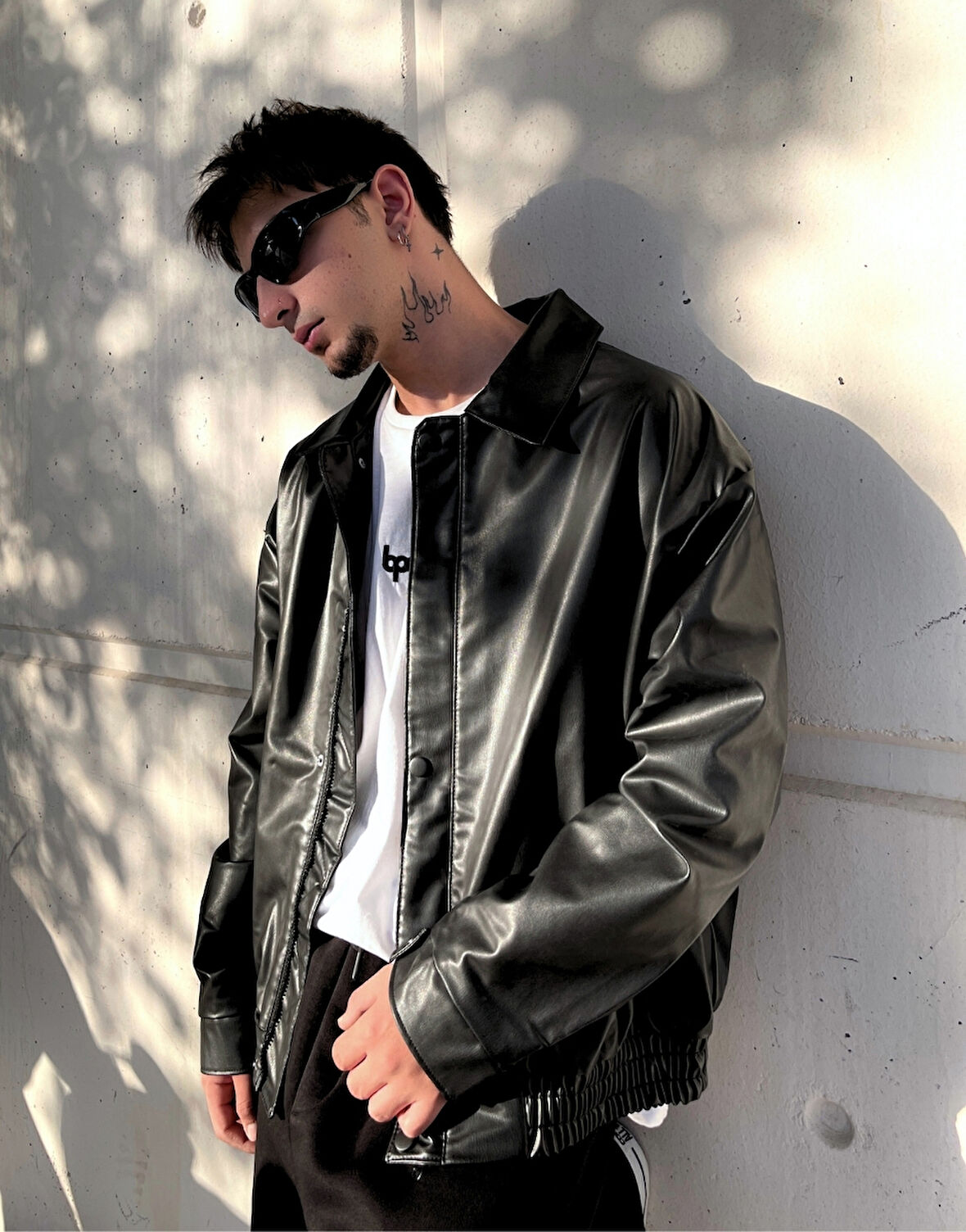 Erkek Oversize Vintage Deri Ceket