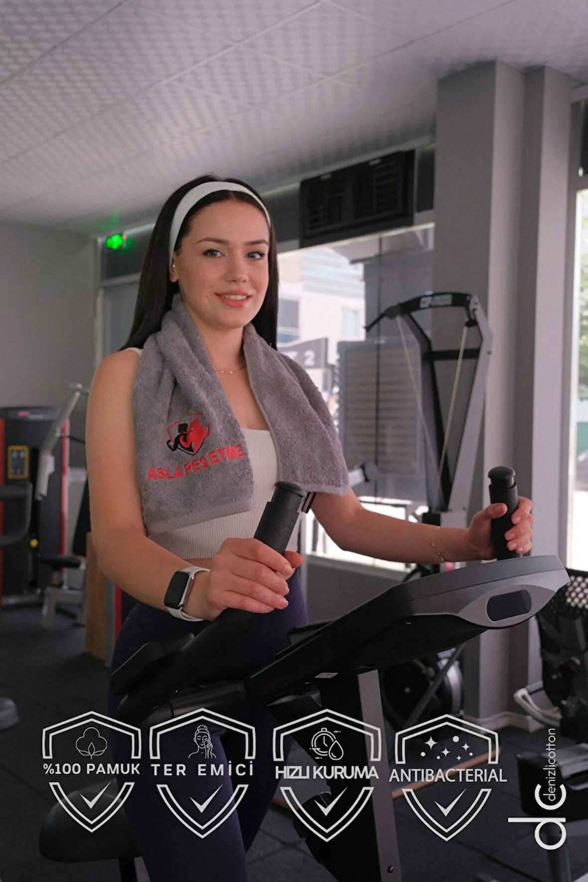 Nakışlı Spor Havlusu, Ter Emici Spor Havlusu, Fitness Havlusu, Antrenman Havlusu