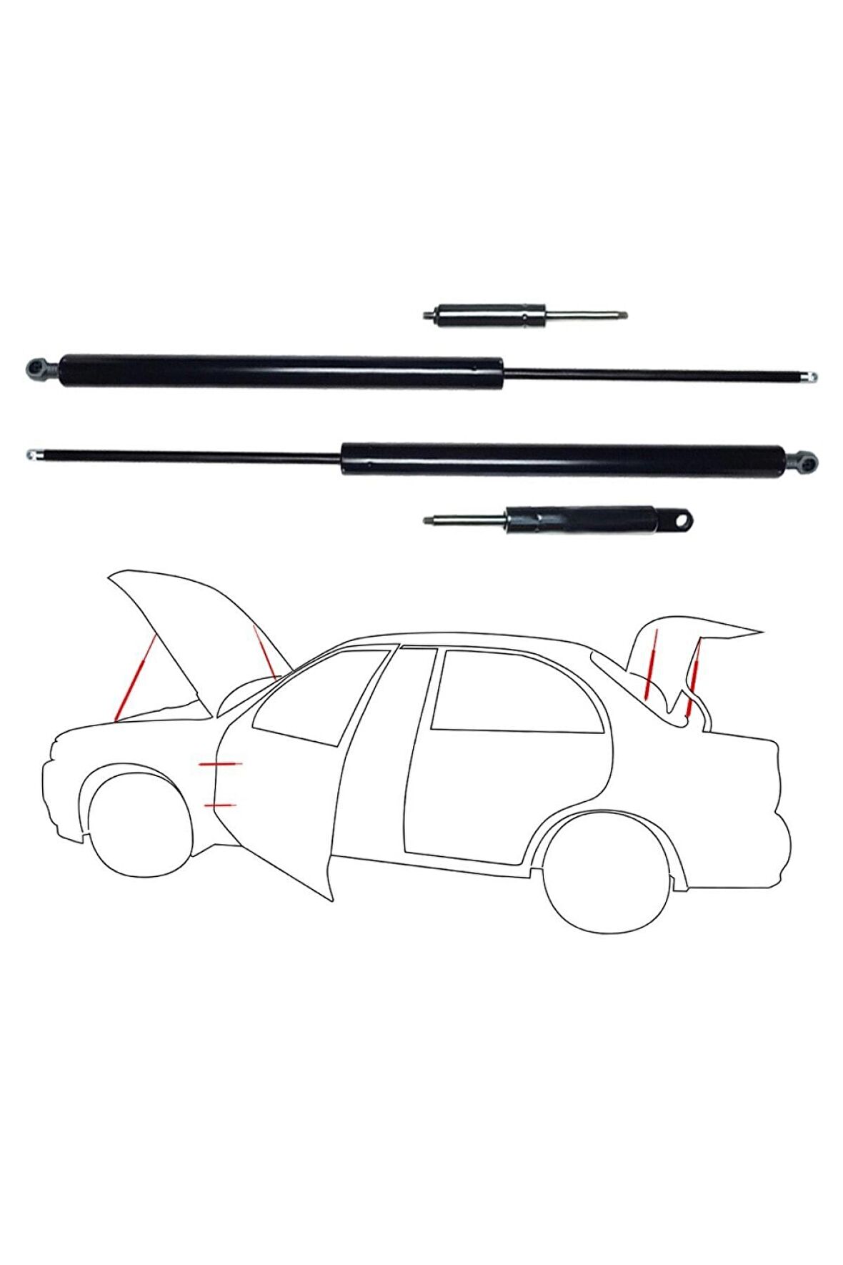 Volkswagen Golf V Bagaj Amortisörü - Model Yılı 04 > 08 - Oem No: 1k6827550d