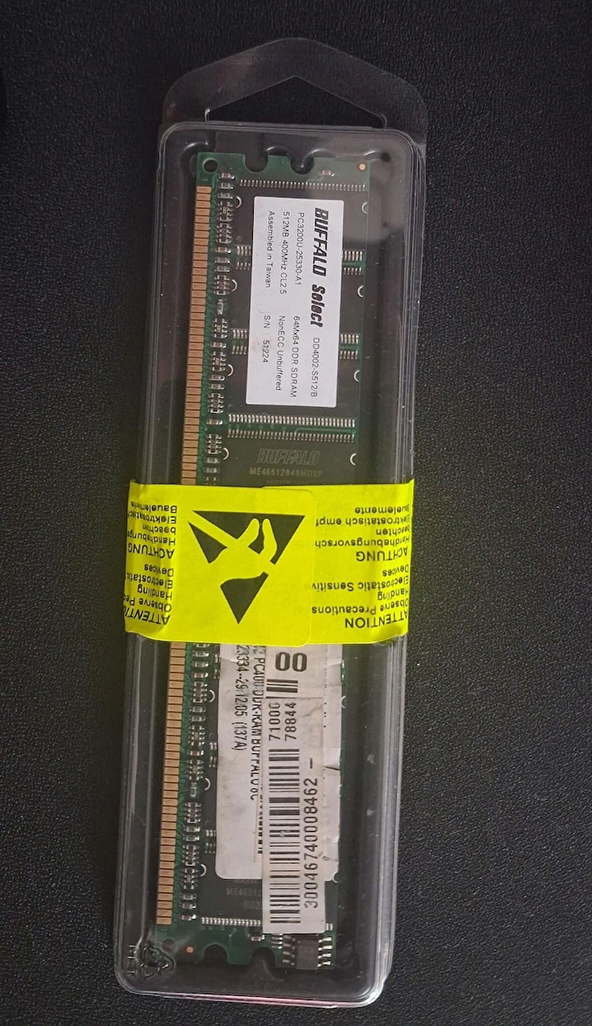 BUFFALO Select 512MB 400MHz CL2.5 64Mx64 DDR SDRAM NonECC Unbuffered