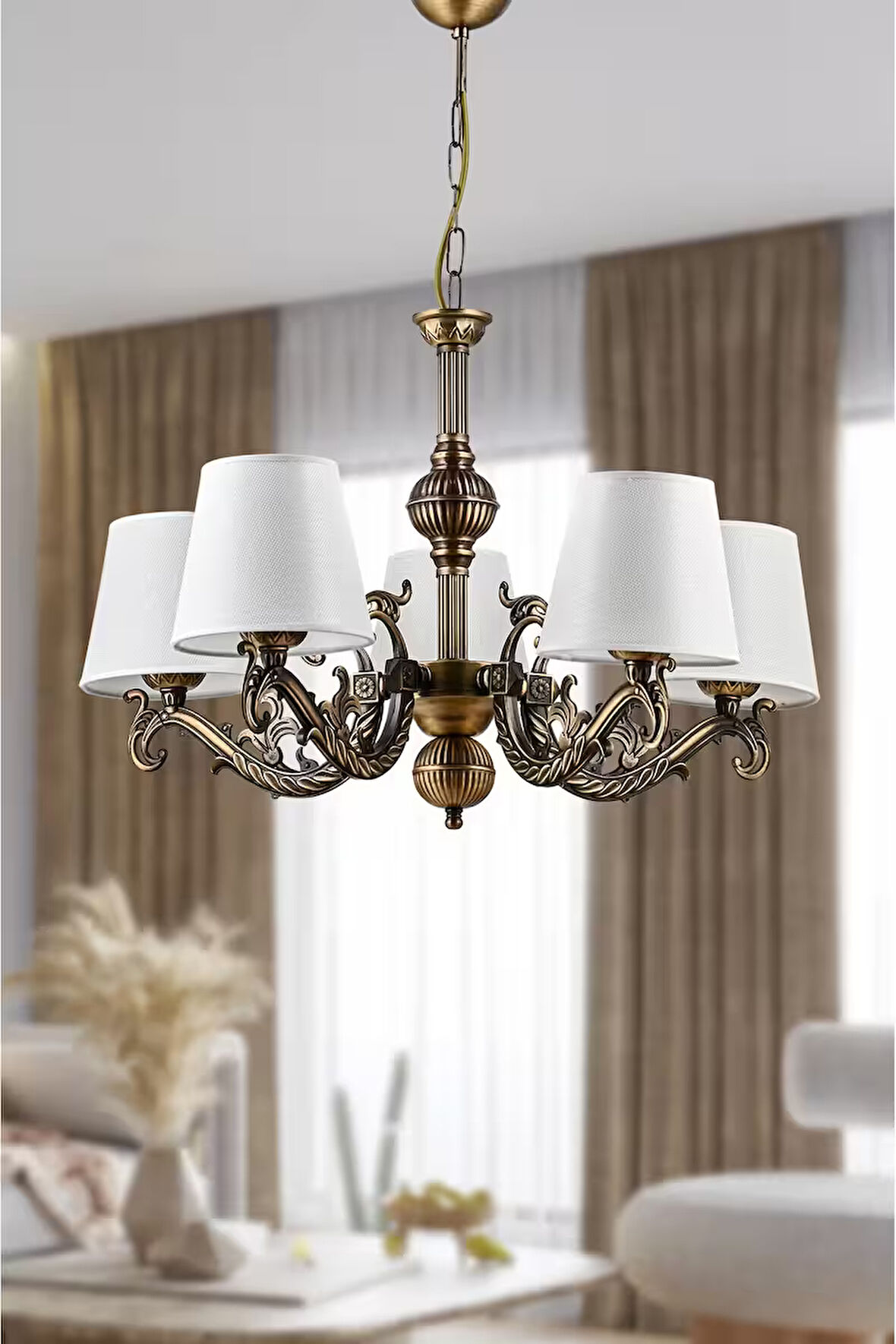 BEŞ KOLLU SAVA ZAMAK AVİZE ESKİTME ŞAPKALI