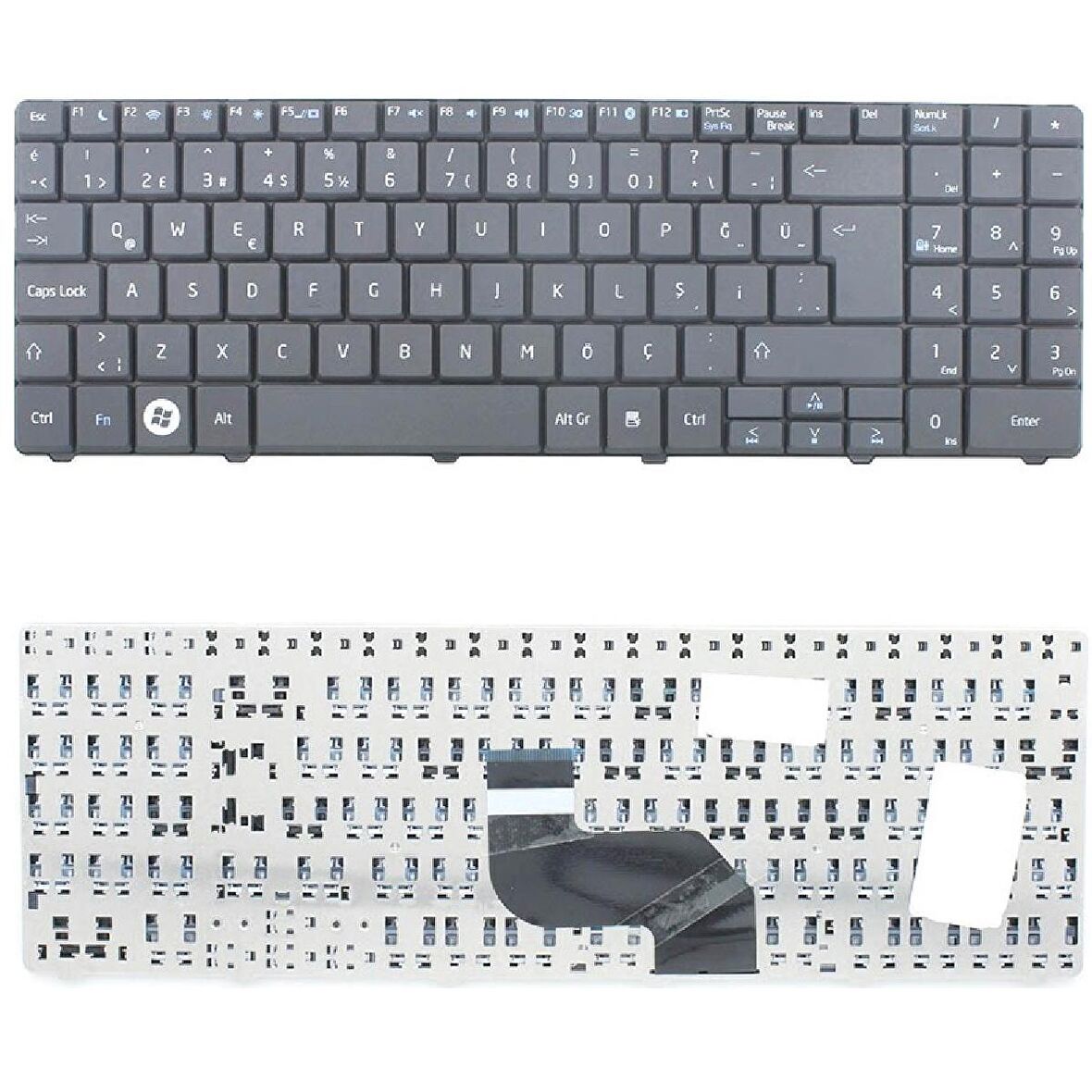 Casper CND.2520-4K35B, CND.2520-4L35B Klavye Tuş Takımı Q TR Siyah Renk Tuş Seti