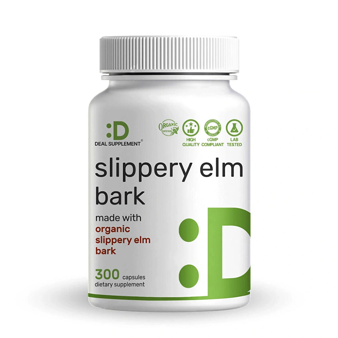 DEAL SUPPLEMENT Organic Slippery Elm kaygan karaağaç Digestive Support 300 Caps