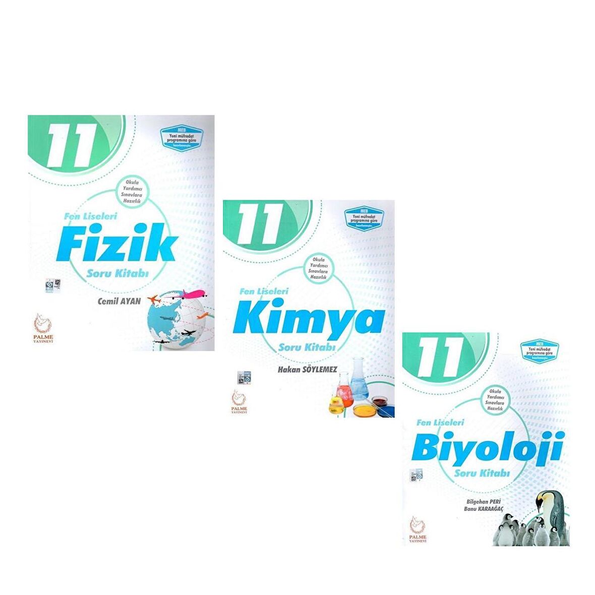 Palme 11.Sınıf Fen Lisesi Fizik Kimya ve Biyoloji Soru Bankası Seti 3 Kitap