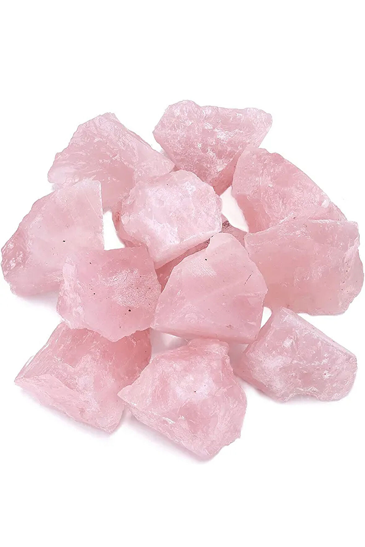 Sertifikalı Ham Işlenmemiş Doğal Pembe Kuvars Taşı Kütle (4-5 Cm)