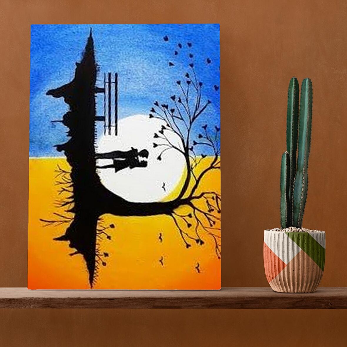 Tuval Üzerine Dijital Baskı Modern Sanatsal Kanvas Tablo 35x50 Tablo-A056
