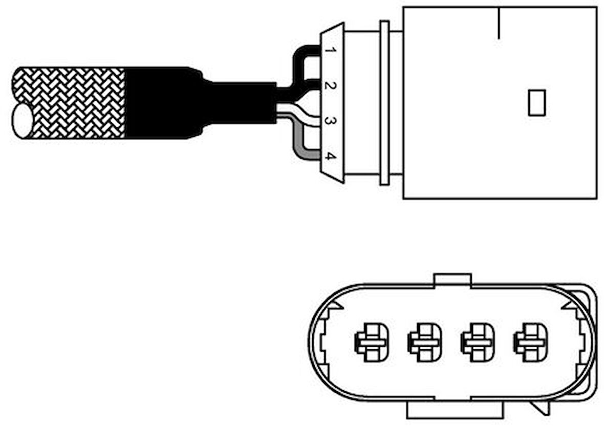 Delphi ES10978-12B1 Oksijen Sensörü Golf IV-Bora-Toledo 1.6 98-01 0258005079 06A906265E
