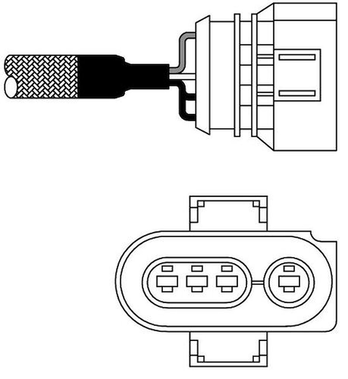 Delphi ES10979-12B1 Oksijen Sensörü-Seat Cordoba I Ibiza II Volkswagen Polo Fourgon II Golf III 08 91 08 02 030906265AD