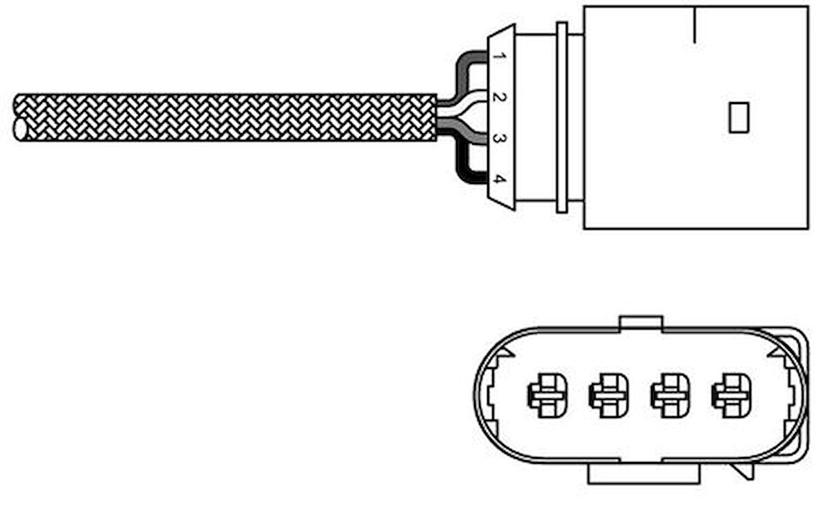 Delphi ES20285-12B1 Oksijen Sensörü-Audi A4 Volkswagen Passat 07 99 06 08 06B906265B